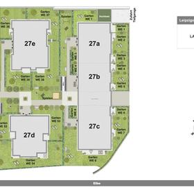 Grundriss HafenCity Dresden Leipziger Straße 27 a bis e Lageplan Häuser J, K und L mit Hausnummer